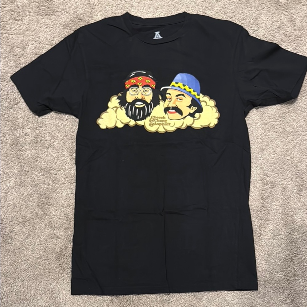 Asphalt Black Tee Cheech and Chong